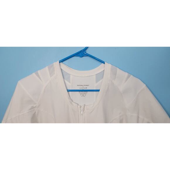 ALIGNMED White Posture POSTURAL FITNESS Shirt Full Zipper Women’s XL - Picture 10 of 13